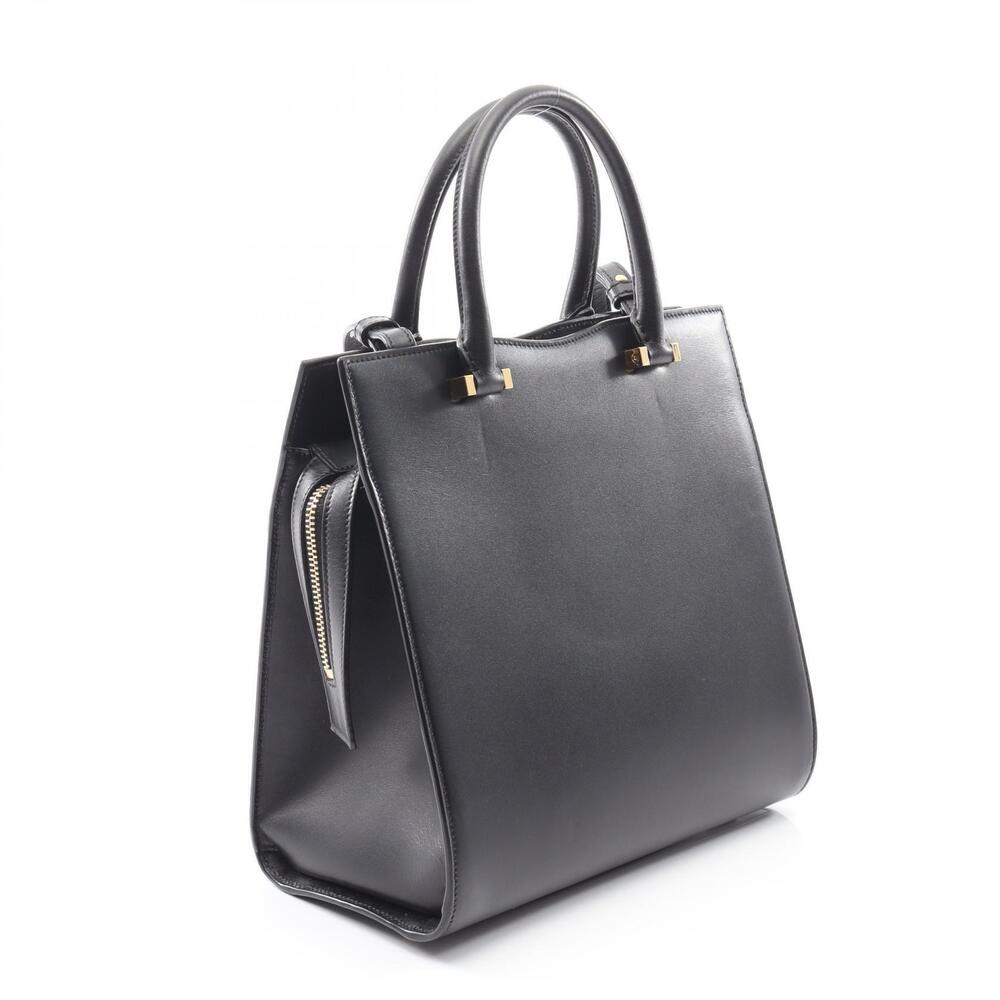 Saint Laurent Tote Black Paris Leather Uptown Handbag